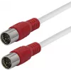 Câble coaxial satellite Maxtrack connecteur F vers connecteur F 6 m blanc FQMS6,0L