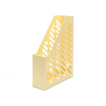 Porte-revues HAN KLASSIK A4/C4 jaune pastel, polystyrène, trou de préhension, grille latérale, pack de 10 (1601-815)