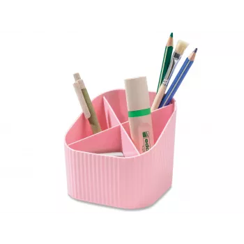 Pot à crayons HAN X-LOOP rose pastel 4 compartiments 111x111x105 mm 17238-886D