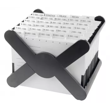 Corbeille à dossiers suspendus HAN X-CROSS KARMA, noire, A4/Foolscap, 20 dossiers, 360x150x260 mm 190718-13D