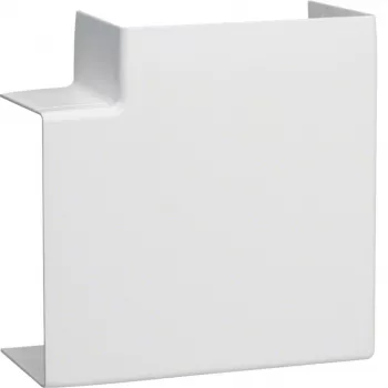 Angle plat HAGER LFF6011059016 PVC pour goulotte LF/LFF/LFH 60x110, blanc pur