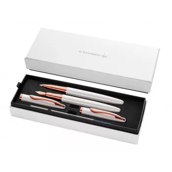 Coffret d'écriture Pelikan Jazz Noble Elegance blanc (stylo plume et stylo bille, plume moyenne) 400197471