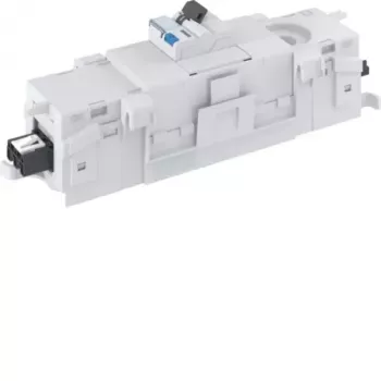 Coffret de distribution miniature Hager GKEV03SET12 pour goulotte OT80, 1 rangée, 12 modules, avec 1x ADA516D disjoncteur différentiel 16A 30mA type A
