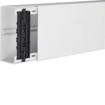 Système de goulotte HAGER TEH FB6013009016 avec option de montage d'appareils/cloison, PVC, blanc pur, 60x130x2000 mm