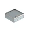 Boîte de sol OBO Bettermann UDHO 2R avec 2x2 prises VDE Schuko, couvercle en acier inoxydable 7427300