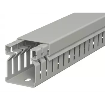 OBO Bettermann LK4 30025 canal de câblage, fendu, 30x25 mm, 2 m, gris 6178005