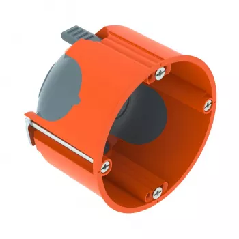 Boîte d'appareillage pour cloison creuse OBO Bettermann 2003806, étanche à l'air, Ø68 mm, profondeur 47 mm, polypropylène, orange, 25 pièces