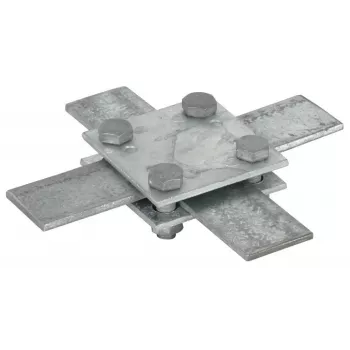 Connecteur en croix DEHN 318033 pour conducteurs plats 30x3-4 mm, acier galvanisé à chaud