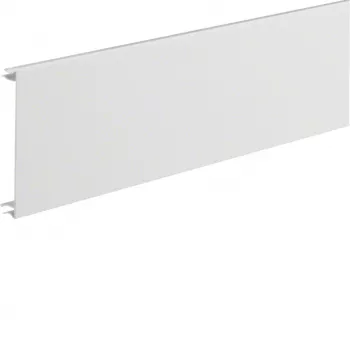 Couvercle de goulotte Hager BRA12029016 pour série BRA, largeur 120 mm, longueur 2000 mm, blanc trafic (RAL 9016)