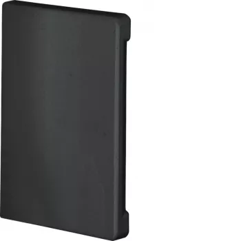 Hager BR6510069011 pièce de finition, cache de coupe, sans halogène, noir graphite (RAL 9011), pour goulotte 65x100 mm