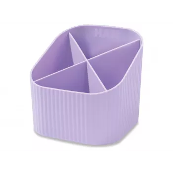 Pot à crayons HAN X-LOOP violet pastel plastique 4 compartiments 11,1 x 11,1 x 10,5 cm (17238-887D)