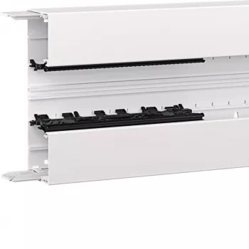 Hager BRN6521019016 partie inférieure de goulotte de parapet, 65x210 mm, blanc pur, 2 m