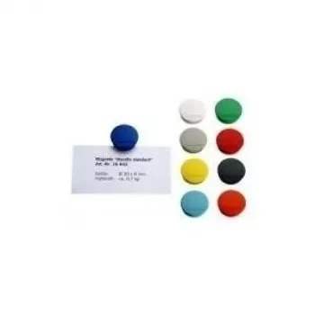 Magnetoplan Discofix aimant rond standard, rouge, ferrite plein noyau, force de maintien 0,7 kg (1664206)
