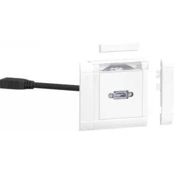 Hager GMSET019016 prise HDMI pour systèmes de goulottes de plinthe