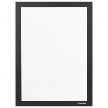 Cadre d'information autocollant double face MAGNETOPLAN HOLTZ magnetofix, DIN A6, noir, rabattable 1132112