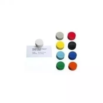 Aimant rond magnetoplan Discofix Magnum, blanc, ferrite plein, force d'adhérence 2,0 kg, lot de 10 (1660000)