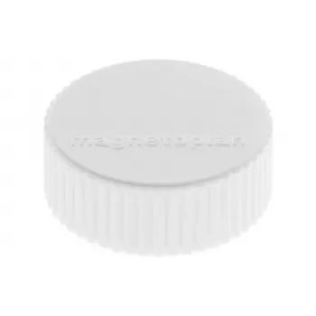 Aimant rond magnetoplan Discofix Magnum, blanc, ferrite plein, force d'adhérence 2,0 kg, lot de 10 (1660000)