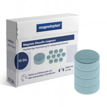 Aimant rond Discofix Magnum MAGNETOPLAN HOLTZ, bleu, ferrite noyau plein, force de maintien 2,0 kg (1660003)