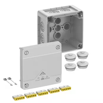 Boîte de dérivation Spelsberg Abox Pro 040-2,5² IP66, 5 pôles, grise 40243001
