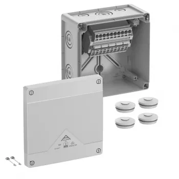 Boîte de dérivation SPELSBERG Abox Pro SL-6², IP66/IP67/IP69, 5 pôles, grise 40644001