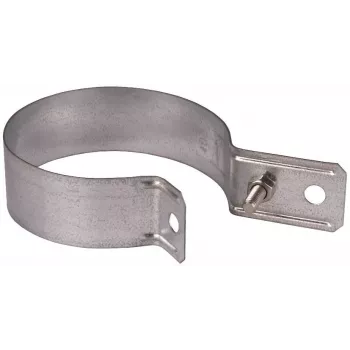 Collier de descente d'eau pluviale DEHN 420100 pour tuyaux 100 mm, acier galvanisé à chaud, pour fils ronds 8-10 mm