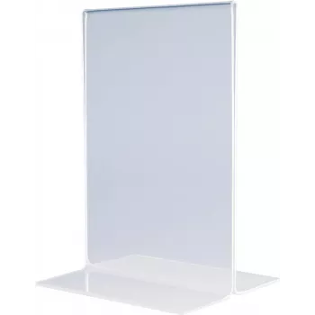 Présentoir de table en acrylique MAGNETOPLAN HOLTZ DIN A3 portrait cristal transparent recto-verso 297 x 420 mm (43115)