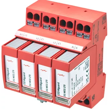 Parafoudre DEHN DEHNguard MP TNS 275 FM type 2, 4 pôles, 275 V, 40 kA, rail DIN 942405