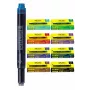 Cartouches d'encre universelles pour stylo-plume, 6 couleurs assorties (bleu royal, noir, marron, bleu nuit, violet, rouge), Standard International courtes ONLINE 70057