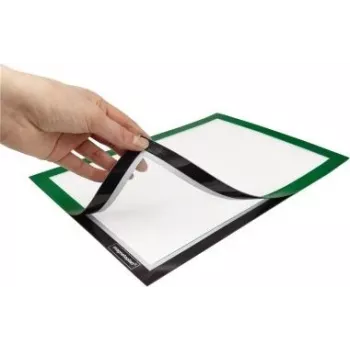 Cadre d'information magnetofix MAGNETOPLAN HOLTZ DIN A4, vert, rabattable, recto-verso, autocollant 1131905