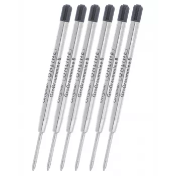 Recharges de stylo bille ONLINE B noires 6 pièces (70012)
