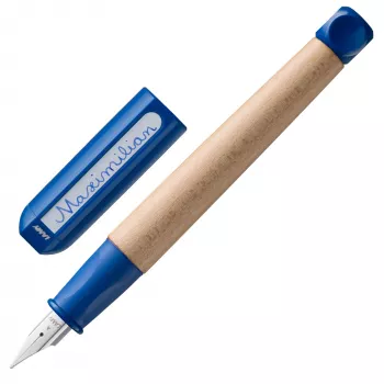 Stylo plume LAMY abc bleu pour enfants, plume pour gaucher, grip ergonomique, corps en bois d'érable 1216661