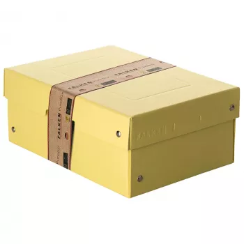 Boîte de rangement FALKEN PURE 1250 feuilles jaune pastel 18,0 x 25,0 x 10,0 cm, 1 pièce 22001944000F