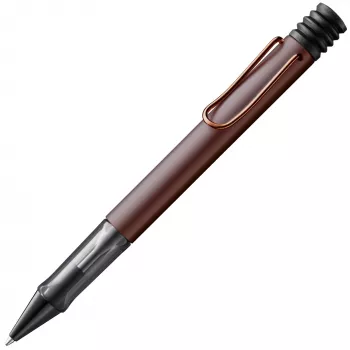 Stylo bille LAMY Lx brun anneau doré encre noire 1234047