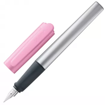 Stylo plume LAMY nexx Rose - plume pour gaucher (LH), grip caoutchouté, capuchon à clipser 1235139