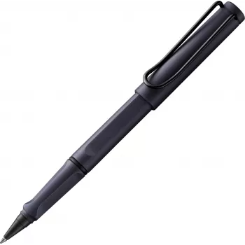 Stylo roller LAMY Safari acier noir avec cartouche d'encre T10 1240210