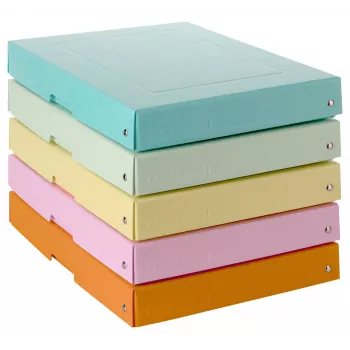 Boîte de rangement FALKEN PURE 500 feuilles pastel assorties 24 x 32 x 4 cm, 5 pièces 22001952000F