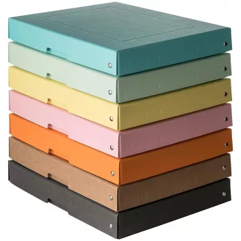 Boîte de rangement FALKEN PURE 500 feuilles pastel assorties 24 x 32 x 4 cm, 5 pièces 22001952000F
