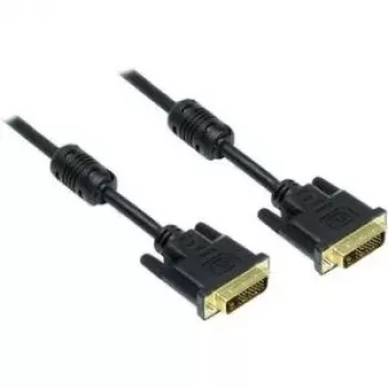 Câble Good Connections DVI-D Dual Link 24+1 mâle vers mâle, contacts dorés, noyau en ferrite, noir, 1,8 m (4310-DG2)