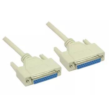 Câble null modem GoodConnections, DB25 femelle vers DB25 femelle, 3 m, nickelé, double blindage, noir 4030-3