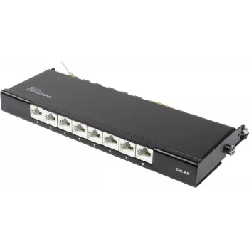 Module keystone Cat.6a blindé GoodConnections Alcasa GC-N0118, sans outil, RJ45, 10G, noir