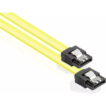 GoodConnections câble SATA III 6 Gbit/s avec clip métallique, 0,30 m, jaune 5047-A03Y