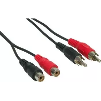 Câble prolongateur audio RCA GoodConnections 5 m, 2x RCA mâle vers 2x RCA femelle, stéréo, noir AS-5CV2