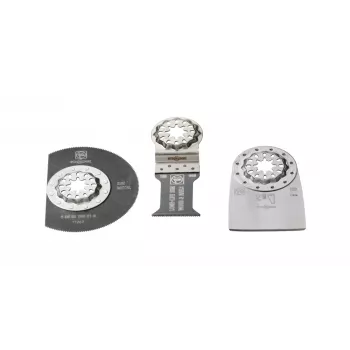 Ensemble de lames E-Cut Long-Life Starlock FEIN, 3 pièces, bi-métal, pour MultiMaster AMM 500 Plus Select, AMM 700 Max Top, AMM 700 Max Select 35222967110