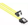 GoodConnections SATA 6 Gb/s Cable with Metal Clip, Angled, 0.50 m, Yellow 5047-AW05Y