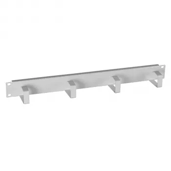 Panneau de gestion de câbles EFB-Elektronik 19 inch 1U avec 4 étriers en acier, RAL 7035 gris clair 699995