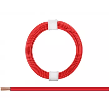 Fil souple Donau Elektronik 114-00 2 x 0,08 mm² rouge 5 m