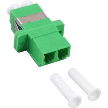 Coupleur fibre optique GoodConnections LC/APC vers LC/APC duplex, boîtier SC simplex, plastique vert, monomode, manchon en zircone LW-KULCAPCK