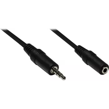 Câble prolongateur audio GoodConnections 3,5 mm, mâle vers femelle, 3 pôles, noir, 2,5 m AS-35V25