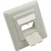 GoodConnections Central Insert 50x50mm with Cover Frame 80x80mm for Network Outlets, Signal White RAL9003 (GC-N0155)