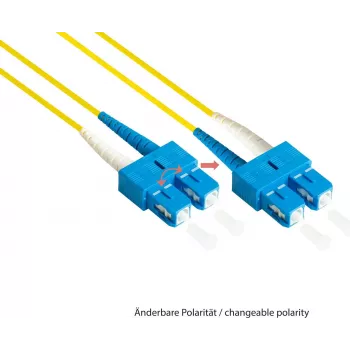 Câble de raccordement fibre optique GoodConnections LW-930LS OS2 monomode duplex, LC/SC, 9/125, 30 m